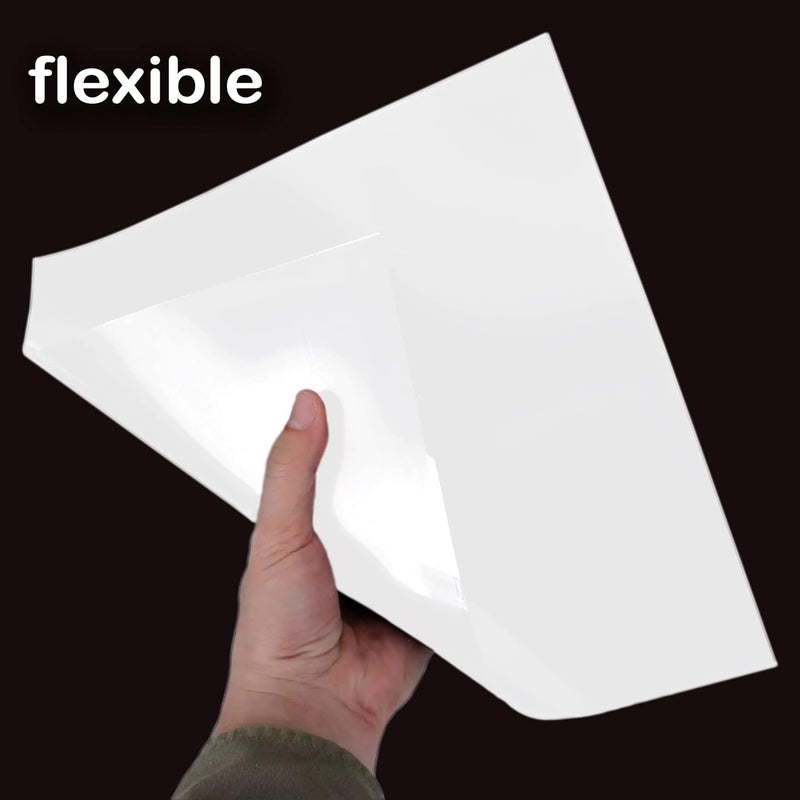 MEGA FORMAT White Polystyrene Flexible Plastic Board Sheet 5" x 7" inches (.020 Thick) Styrene Sheet, Ideal for Modeling Projects, Displays,Crafts, Durable Plastic Sheet (5-Pk) - Image 4