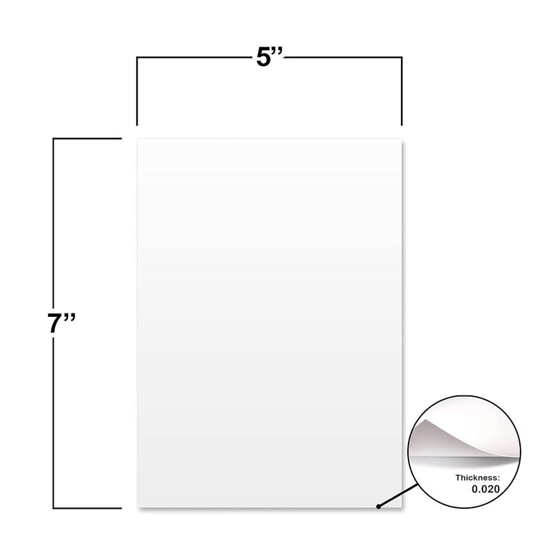 MEGA FORMAT White Polystyrene Flexible Plastic Board Sheet 5" x 7" inches (.020 Thick) Styrene Sheet, Ideal for Modeling Projects, Displays,Crafts, Durable Plastic Sheet (5-Pk) - Image 2