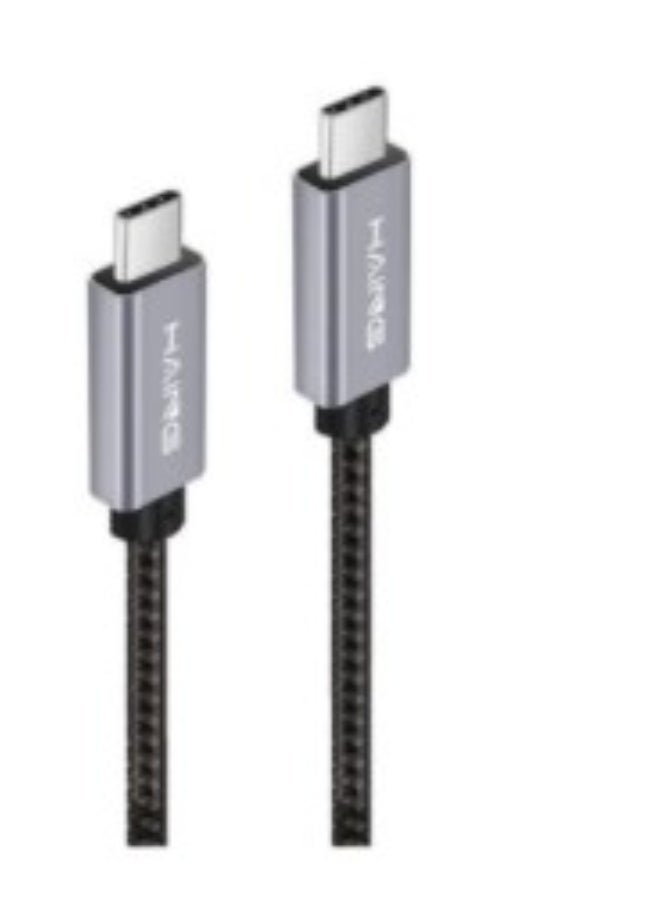 Haing Type-C to Type-C Braided Cable  HI-2028-TTC Type-C to Type-C Braided Cable 1.5M 100W - Image 2