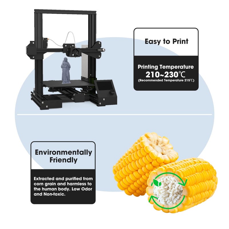 3DHoJor PLA Pro (Plus) Filament 1.75mm, 3D Printer Filament PLA+, Cardboard Spool 3D Printing Filament, Dimensional Accuracy +/- 0.03 mm, Grey, 1kg - Image 5
