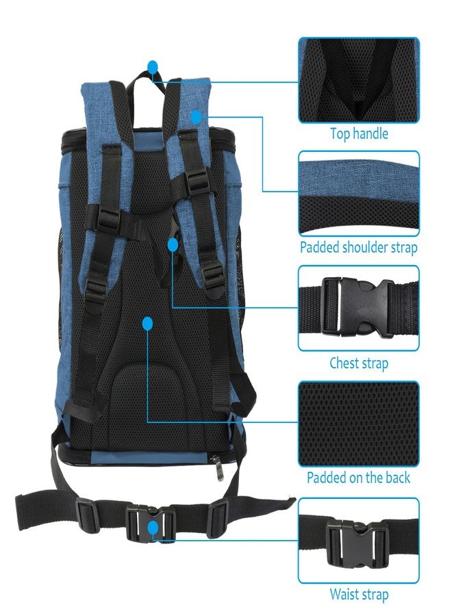 Kritter Planet Pet Carrier Backpack for Cats Dogs, Breathable Pet Backpack with 4 Mesh Window, Portable Pet Carrier for Camping - Image 4