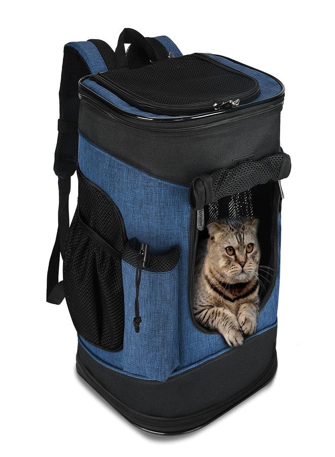 Kritter Planet Pet Carrier Backpack for Cats Dogs, Breathable Pet Backpack with 4 Mesh Window, Portable Pet Carrier for Camping - Image 1