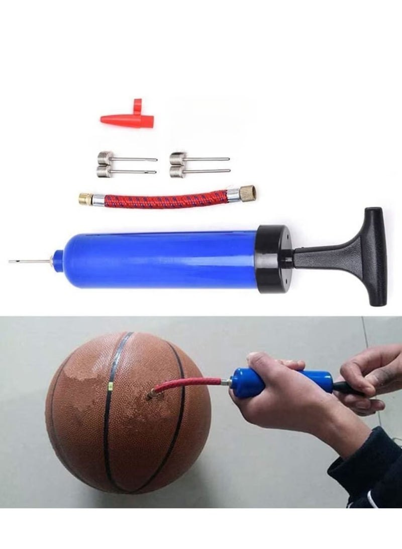SUFADA Portable Air Pump, Sports Ball Tool Inflator Ball Pump with 7 Piece Needles, 1 Piece Valve Adapter and 1 Piece Air Hose for Football Basketball Volleyball Rugby Balloons Swim Inflatables (Blue) - Image 3