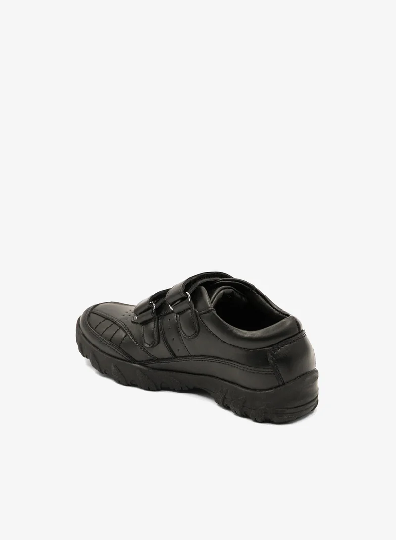 Geoomnii Black Boys School Shoes – Durable Black Formal Uniform Footwear for Kids | Anti-Slip Sole, Cushioned Insole, Easy Closure | Ideal for Daily Use & School Activities for Men | Best Price UAE