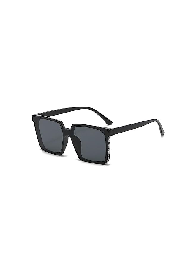 Goodern Polarized Sunglasses Men Women, Fashion Trendy Classic Square Sun Glasses Sun Light Protection Shades,Oversized Riding Sunglasses Ladies Sun Glasse,Sparkling Rimmed Frame Driving Sun Glasse-D - Image 2