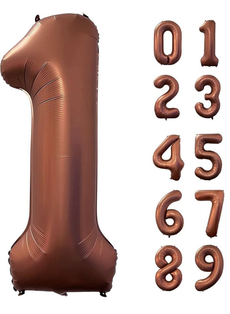 ThePartyPopper 40 Inch Coffee Number Balloon 1 - Image 1