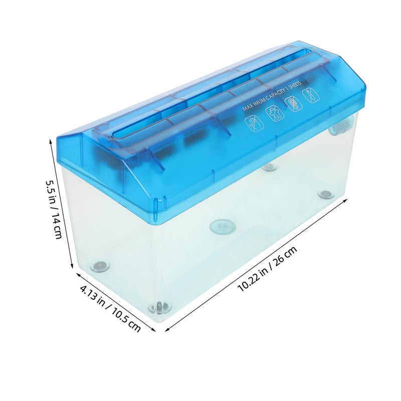Manual Paper Shredder Portable Hand Crank Desktop Document Shredder with Sturdy PP Steel Build - Image 3