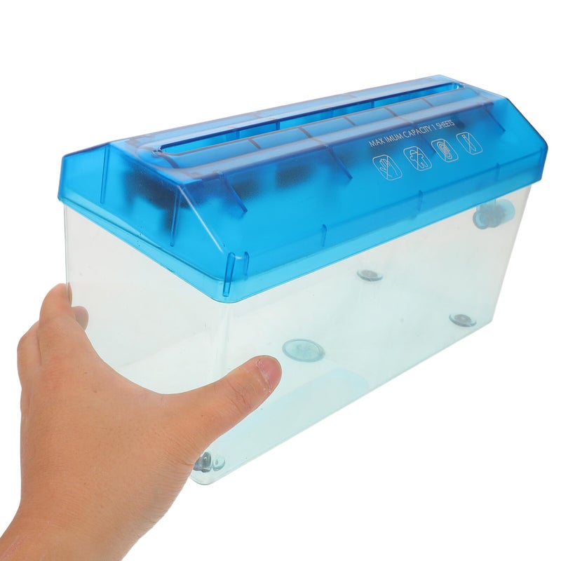 Manual Paper Shredder Portable Hand Crank Desktop Document Shredder with Sturdy PP Steel Build - Image 4