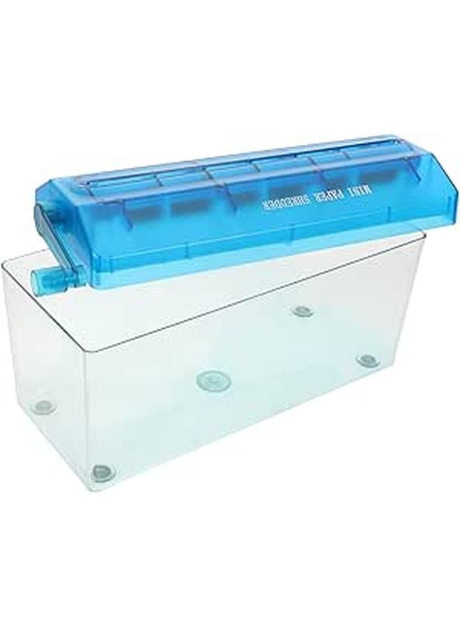 Manual Paper Shredder Portable Hand Crank Desktop Document Shredder with Sturdy PP Steel Build - Image 1