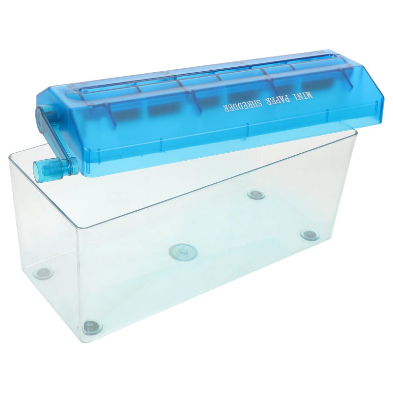 Manual Paper Shredder Portable Hand Crank Desktop Document Shredder with Sturdy PP Steel Build - Image 2