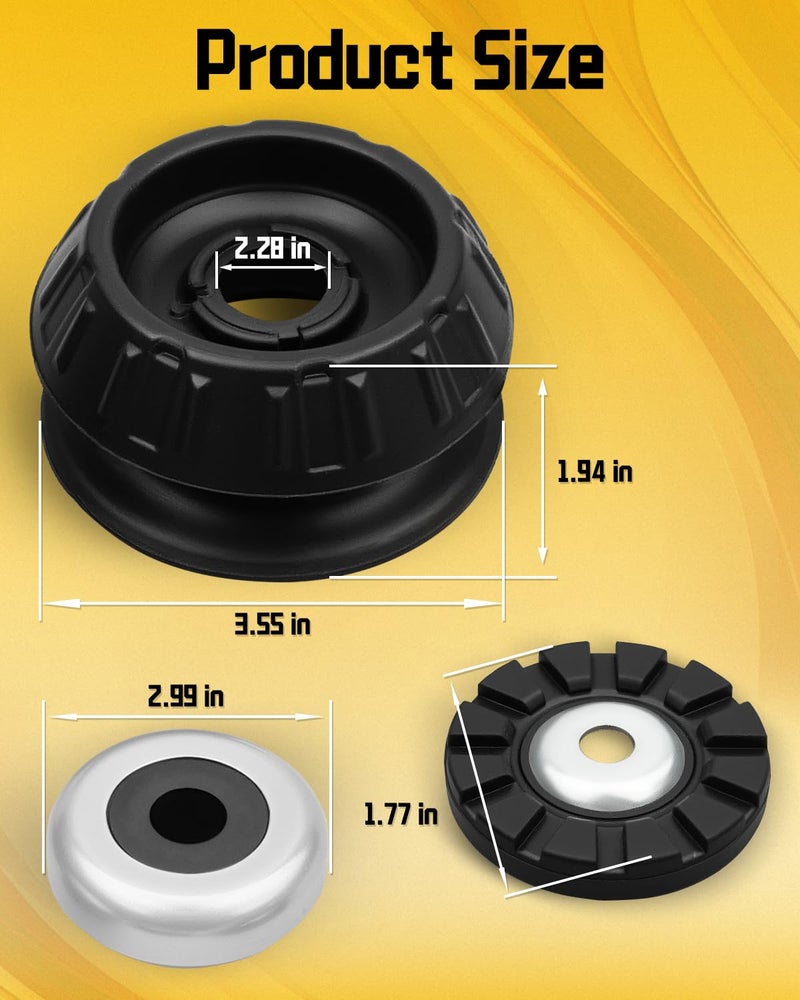Vudajuley Front Strut Shock Mount Set with Bearing Fit For Scion xD 1.8L 2008-2014, Fit For Toyota Yaris 1.5L 2006-2017, Fit For Toyota Prius C 1.5L 2012-2019 Replace 48609-52100 48609 52100 4860952100, 2Pcs - Image 3
