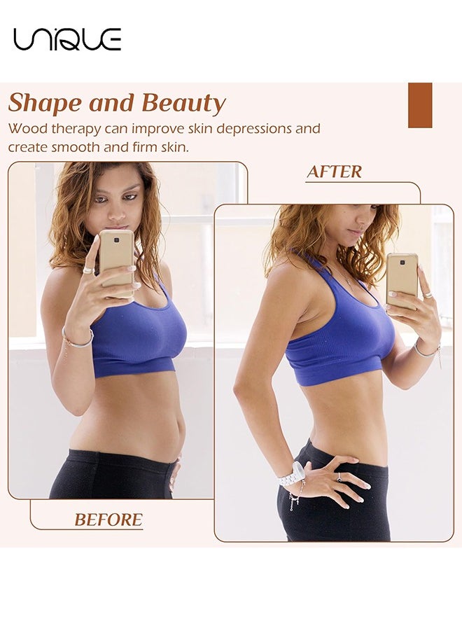 Unique Wood Therapy Massage Tools - Wooden Lymphatic Drainage Massager - Cellulite Remover Body Sculpting Tool for Cellulite Reduction - Muscle Tension Release - Body Contouring and Shaping  - Image 4
