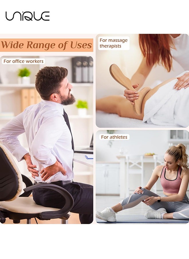 Unique Wood Therapy Massage Tools - Wooden Lymphatic Drainage Massager - Cellulite Remover Body Sculpting Tool for Cellulite Reduction - Muscle Tension Release - Body Contouring and Shaping  - Image 5