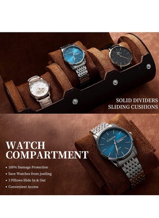 Watch Roll Travel Case Watch Box Organizer for Men Watch Display Storage Portable Watch Rolls PU Leather Cases - pzsku/ZC095C9A9F9964F5FFFB2Z/45/_/1723042696/ee6b0475-c369-4884-be17-2c2574dcb0bc