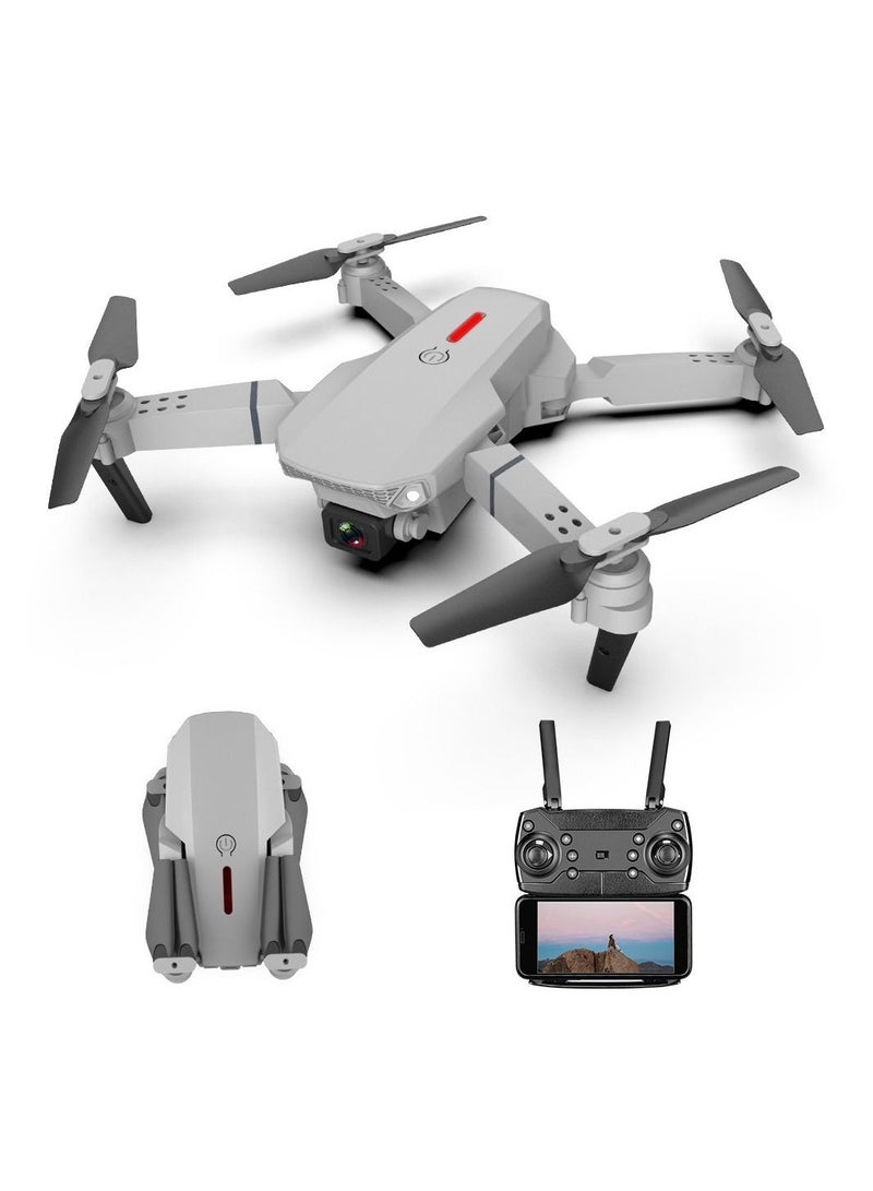 LS-E525 RC Drone with Camera 4K Camera WiFi FPV Drone Headless Mode Altitude Hold Gesture Photo Video Track Flight 3D Filp RC Qudcopter with silver