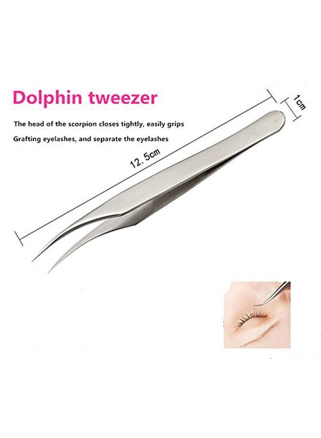 Yimart Professional Eyebrow Tweezer Set False Eyelash Extension Tool Kits Set Eyebrow Tweezers Eyebrow Trimmer Stainless Steel Eye Lashes Tweezers 7Pcs Grafting false eyelashes Makeup Accessories - Image 3