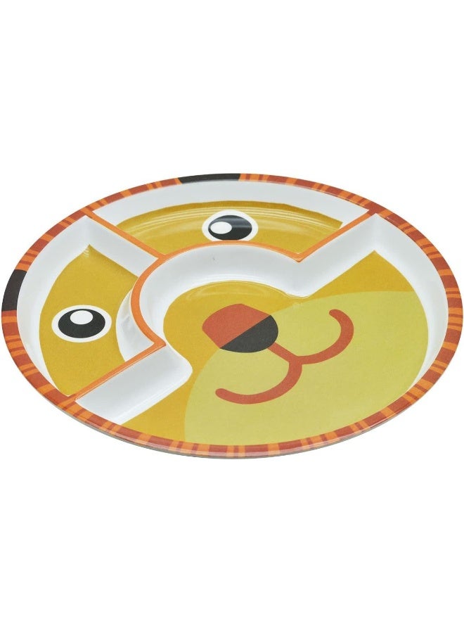 DINEWELL طبق دائري للأطفال من داينويل - نمر، DWC3011TIG، 10'' - Image 2