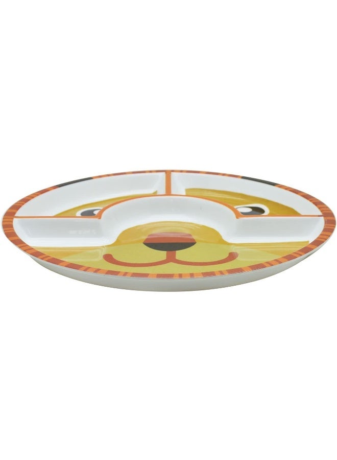 DINEWELL طبق دائري للأطفال من داينويل - نمر، DWC3011TIG، 10'' - Image 3