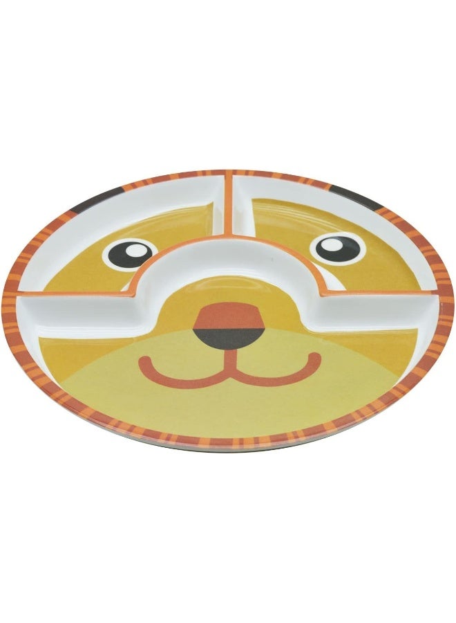 DINEWELL طبق دائري للأطفال من داينويل - نمر، DWC3011TIG، 10'' - Image 4