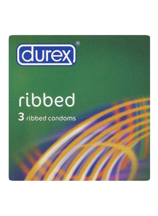 3-Piece Ribbed Condom