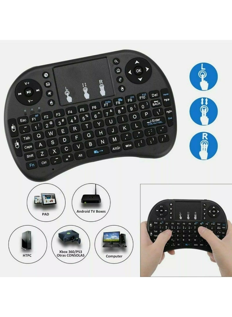 Generic - i8 Mini 2.4GHz Wireless Keyboard Touchpad Gaming Mouse - BLACK for PC,Google TV Box,Android TV - Image 1