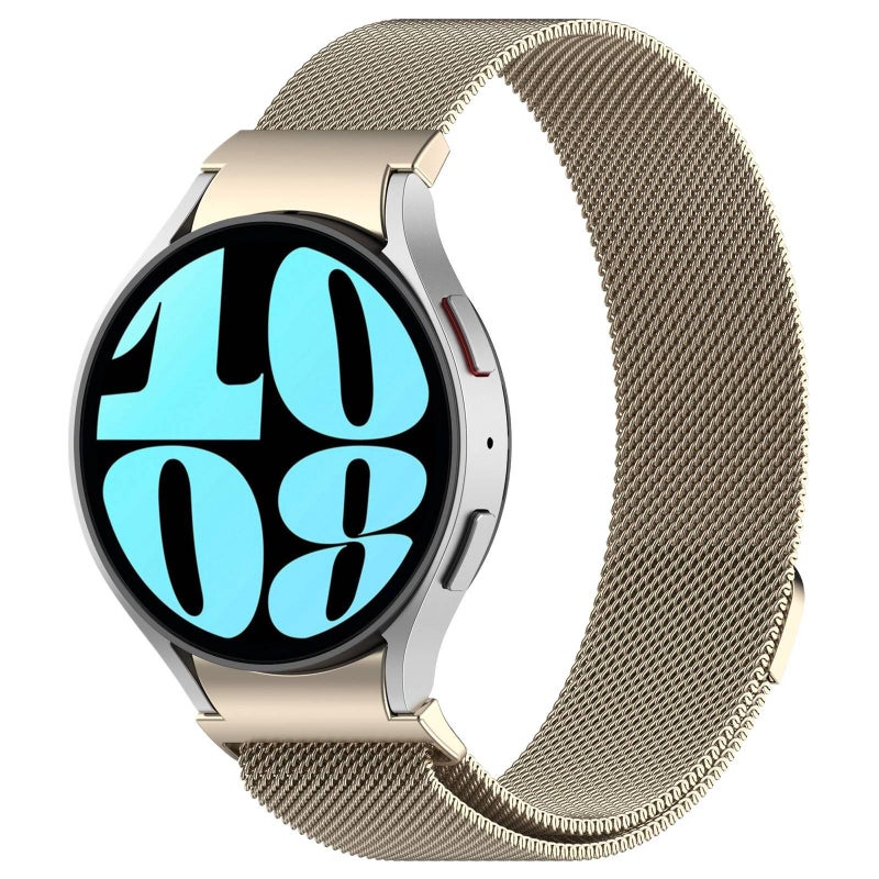 Rose Gold Stainless Steel Link Smartwatch Band Compatible with Samsung Galaxy Watch 7 Classic with Adjustable Fit Replacement Strap for Daily Wear - JOVA - Image 5