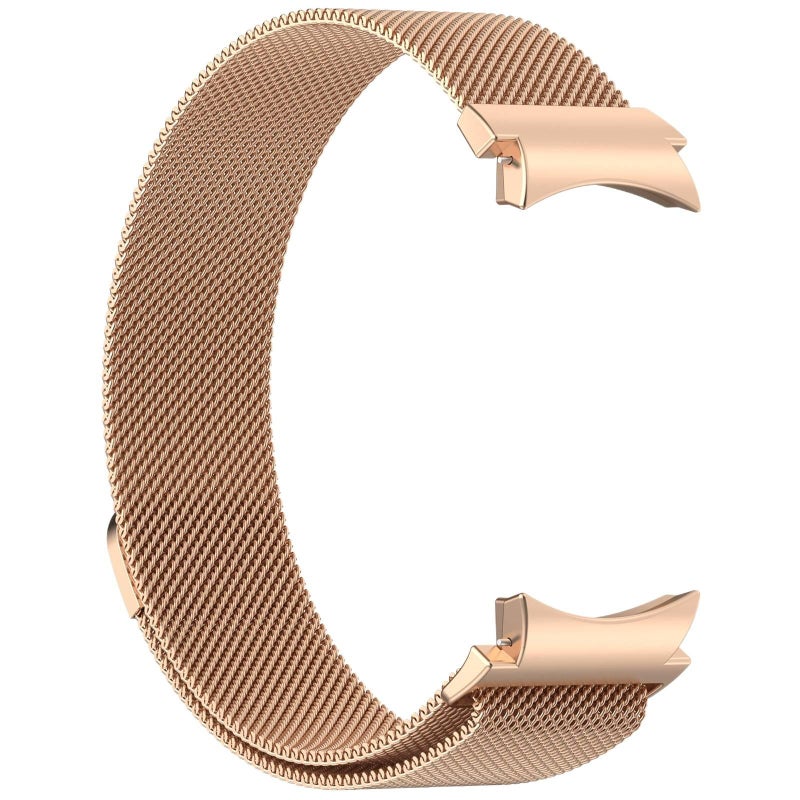 Rose Gold Stainless Steel Link Smartwatch Band Compatible with Samsung Galaxy Watch 7 Classic with Adjustable Fit Replacement Strap for Daily Wear - JOVA - Image 1