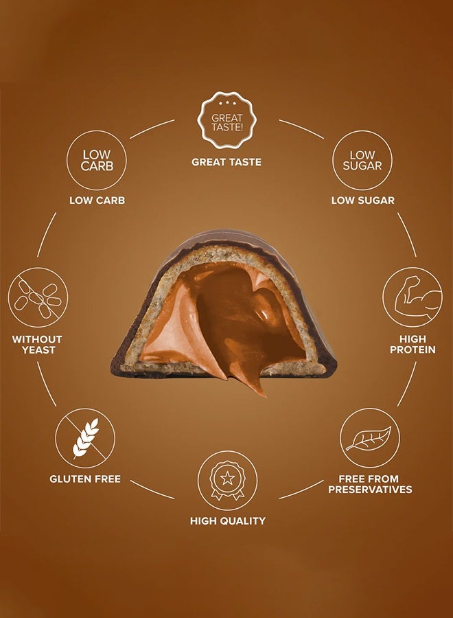 IronMaxx PROTEINO | 12 x 30g | Chocolate Salted Caramel Flavour,  Low Sugar Wafer Protein Bar | Gluten-Free - Image 4