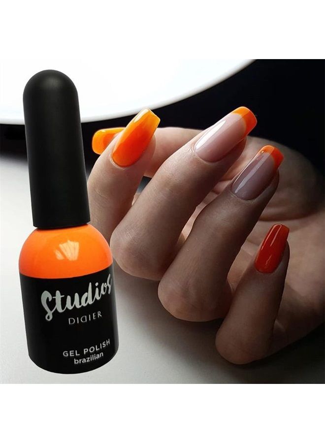 DIDIER LAB Studios Gel Polish Brazilian - Professional Manicure Pedicure Products - Rich Pigment for Complete Nail Coverage - Flawless Shine - Suitable for Beginners - For UV Lamp - Gift for Women