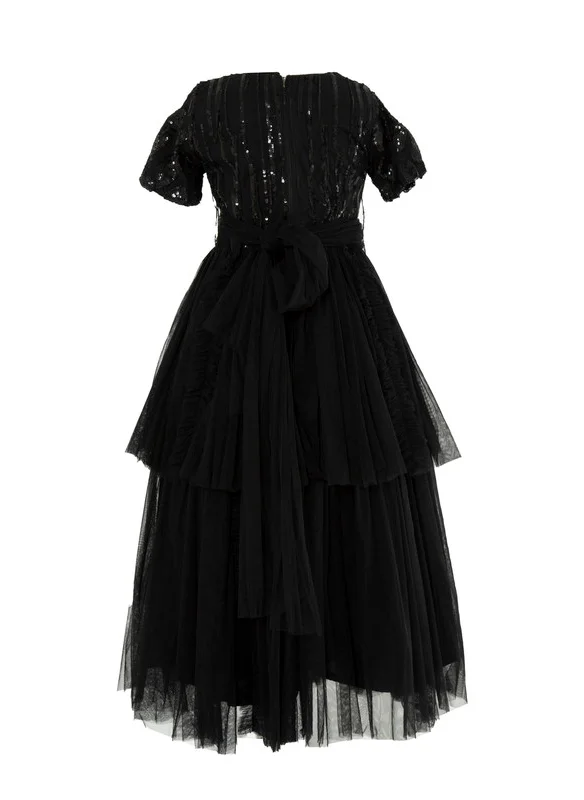 Amri Layered Sequins And Tulle Frock