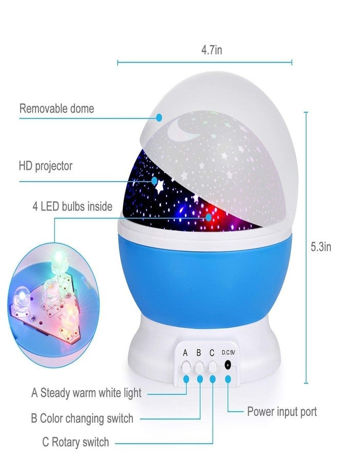LOXBEE Star Master Night Light Lamp Projector Star Light Rotating Projector Star Projector Lamp with Colors and 360 Degree Moon Star Projection with USB Cable - Image 5