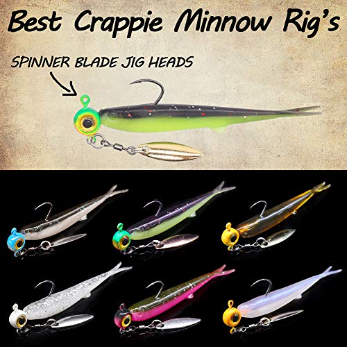 XFISHMAN Crappie-Baits- Plastics-Jig-Heads-Kit-Shad-Minnow-Fishing-Lures-for Crappie-Panfish-Bluegill-40-Piece Kit - Image 5