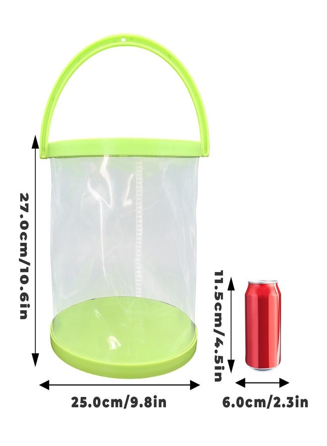 MHLLGN Foldable Small Aquarium, Portable Fish Tank, Fish Transport Container, Plasitc Fish Bowl, Beginner Tank, Great Concept for Catching and Release Critters, Beach, Pool and Lake (Green, Large) - Image 2