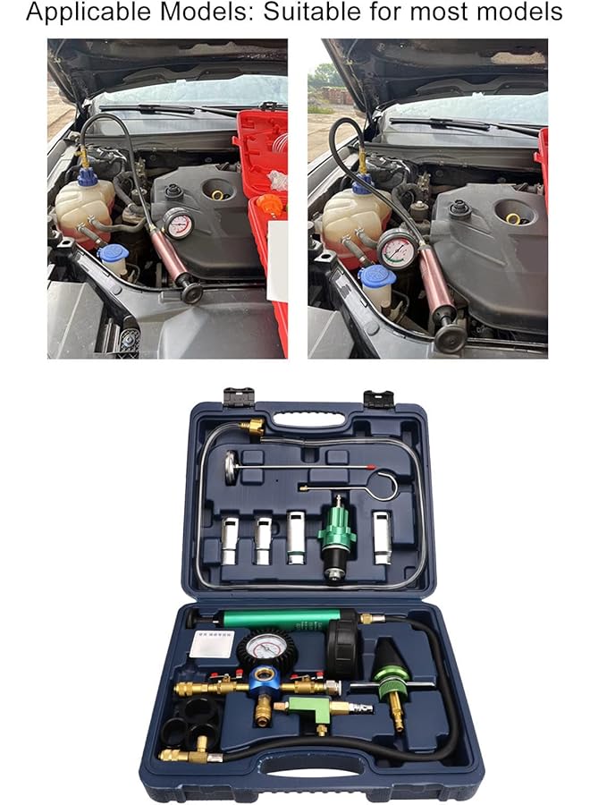 Generic Radiator Pressure Tester & Coolant Vacuum Refill Kit, Cooling System Vacuum Purge Radiator Coolant Refill Tool Kit, Automotive Water Tank Pneumatic Vacuum Antifreeze Change Filler  - Image 3