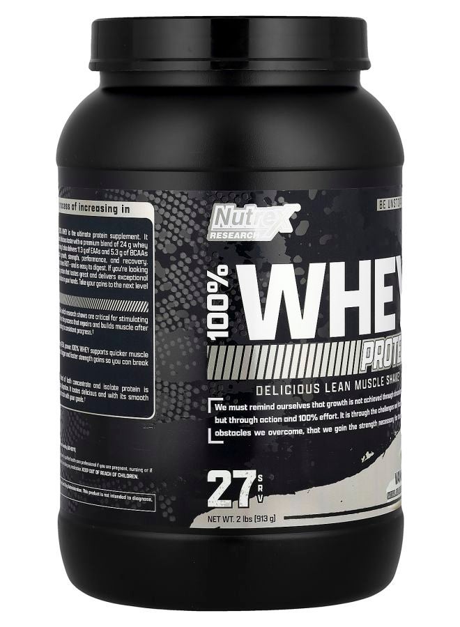 Nutrex Research 100% Whey Protein Vanilla 2 lbs (913 g ) - Image 2