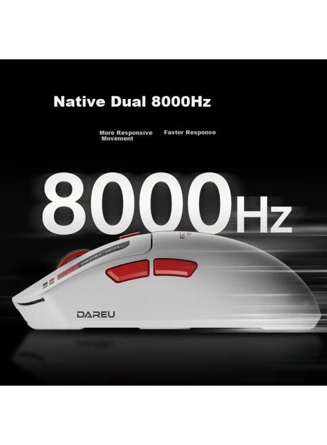 Dareu Ae6v2 Wireless Mouse Gaming Office Bluetooth Mouse Wired/2.4g Connection Lightweight Ergonomic Symmetrical Mouse Legendary Edition Speed White - Image 2