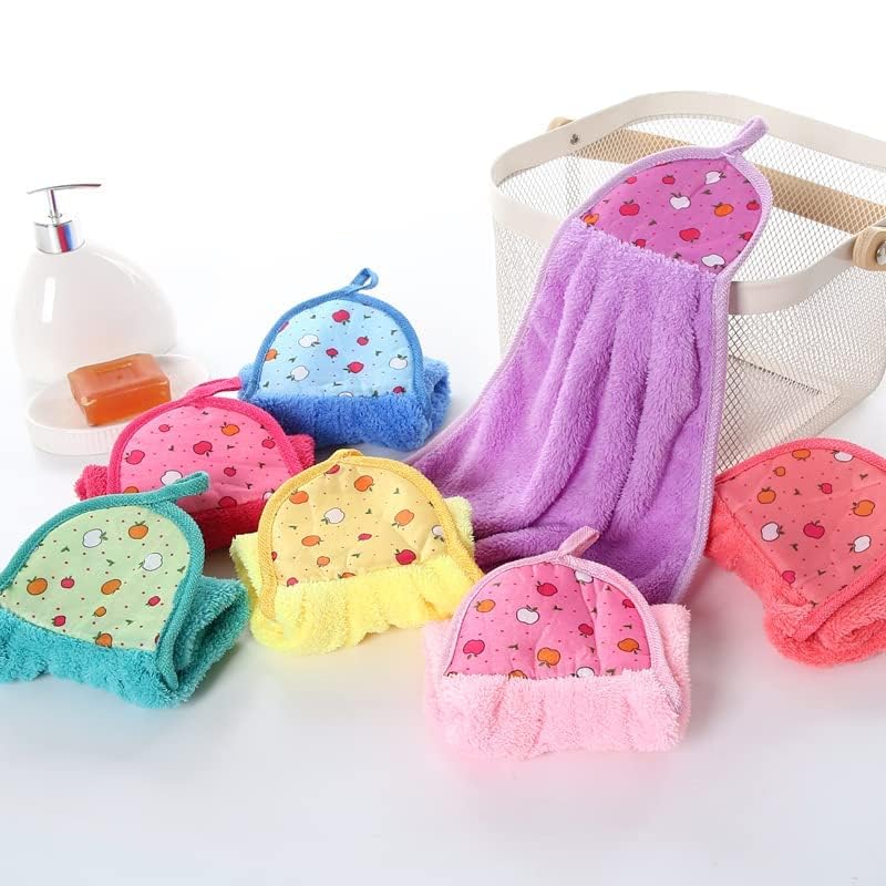 Microfiber Hand Towel with Ties 44x24 cm 200 GSM Pack of 4 Multicolour - Image 3