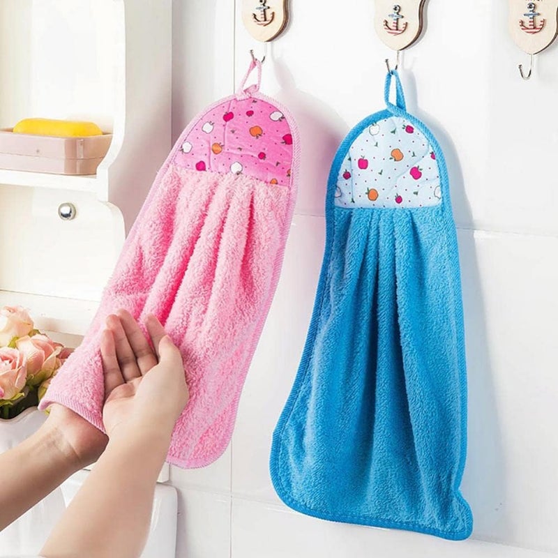 Microfiber Hand Towel with Ties 44x24 cm 200 GSM Pack of 4 Multicolour - Image 5
