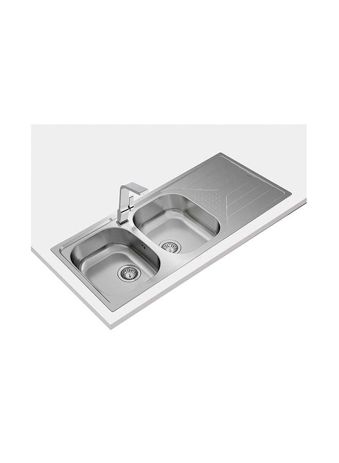 TEKA Universe 80 T-Xp 2B 1D Inset Reversible Stainless Steel Sink Stainless Steel 1160x500x170mmmm - Image 3
