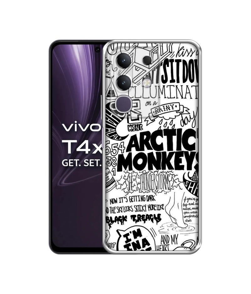 Casotec Arctic Monkeys Pattern Design Printed Silicon Soft TPU Back Case Cover for Vivo T4x 5G / Y29 4G / Y31 Pro 5G / iQOO Z10x 5G - Image 1