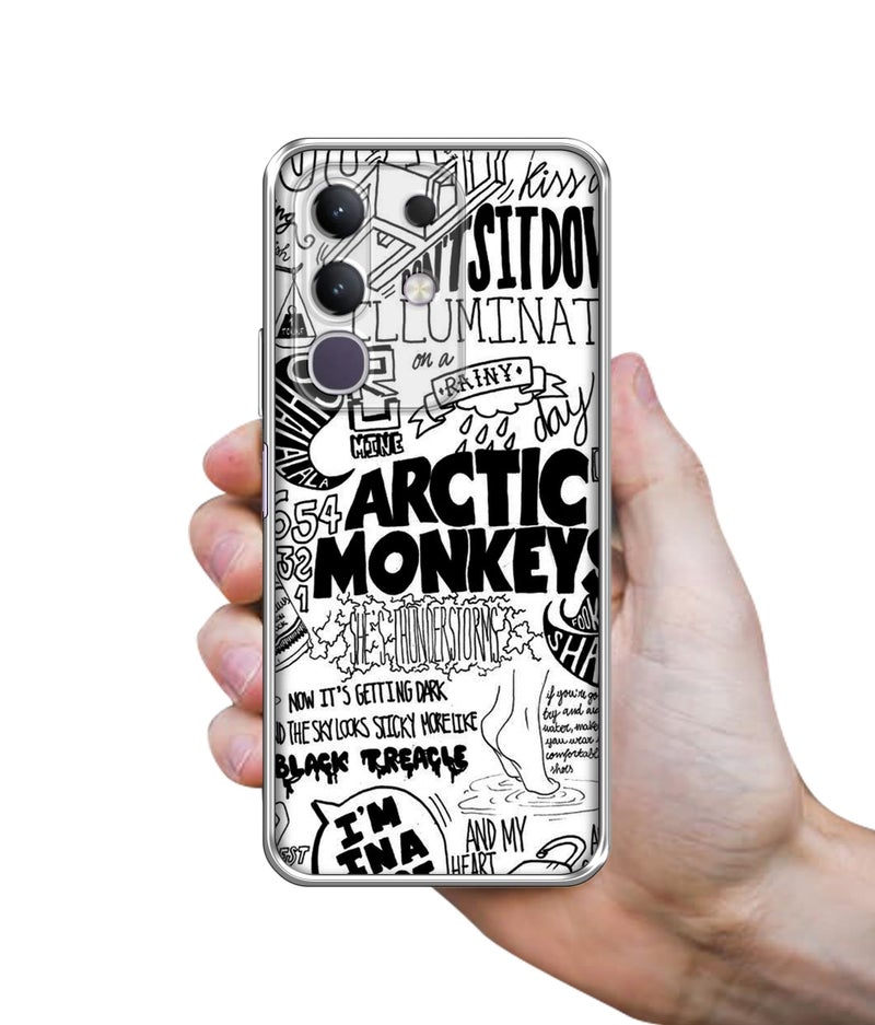 Casotec Arctic Monkeys Pattern Design Printed Silicon Soft TPU Back Case Cover for Vivo T4x 5G / Y29 4G / Y31 Pro 5G / iQOO Z10x 5G - Image 3