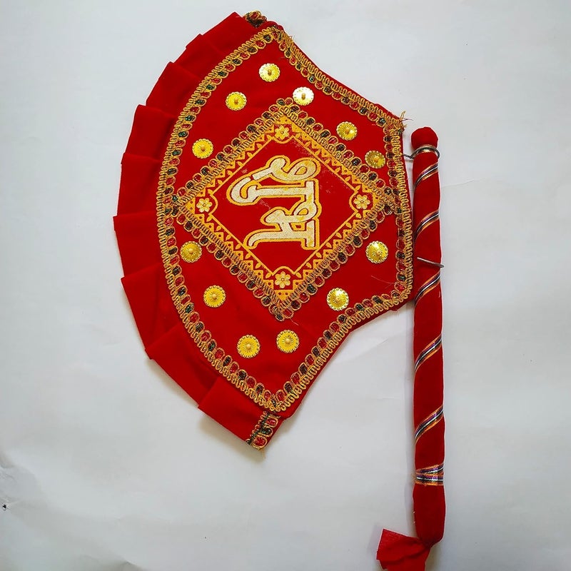 Decorative Handmade Fan for Weddings and Other Occasion Red - Image 2