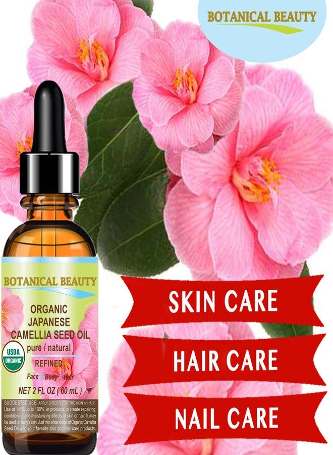 Botanical Beauty Japanese ORGANIC CAMELLIA Seed Oil. 100% Pure Natural Undiluted Refined Cold Pressed Carrier Oil to revitalize and rejuvenate the hair, skin and nails. 2 Fl. oz 60 ml - Image 3