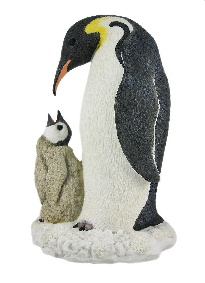 Veronese Design Mother and Child Penguin Statue with Baby Chick  a Heartwarming Lifelike Cold Cast Resin Sculpture - Perfect for Penguin Enthusiasts - 9.25 Inches High - Image 2