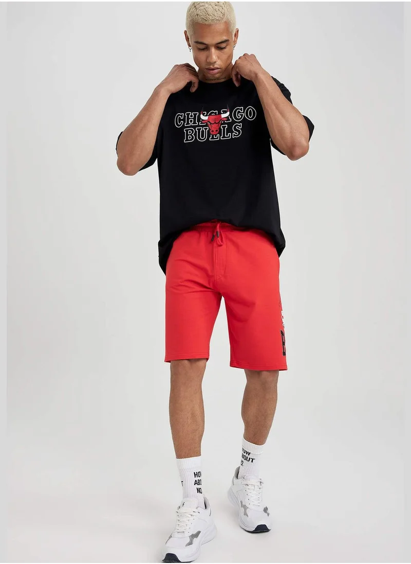 DeFacto Man NBA Chicago Bulls Licenced Knitted Short