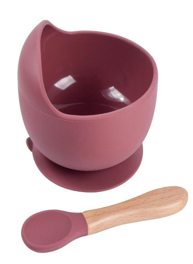 BuyLift Silicone Baby Feeding Bowl & Spoon Set – BPA-Free Infant & Toddler Feeding Set with Strong Suction Base | Soft Food-Grade Silicone Bowl for Mess-Free Self-Feeding (Pink) - Image 1