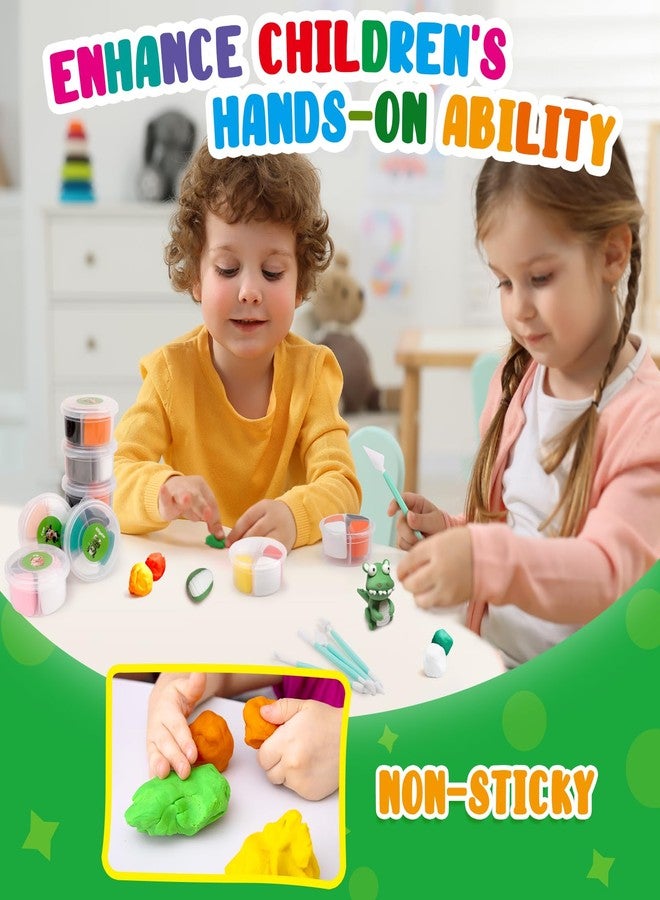 Kasfalci Air Dry Clay Kits for Kids, Arts and Crafts for Kids Ages 8-12, DIY 12 Animals Magic molding Clay Set with Sculpting Tools & Magnets, Modeling Toys for Boys & Girls Ages 4 5 6 7 8+ Years Old - Image 2