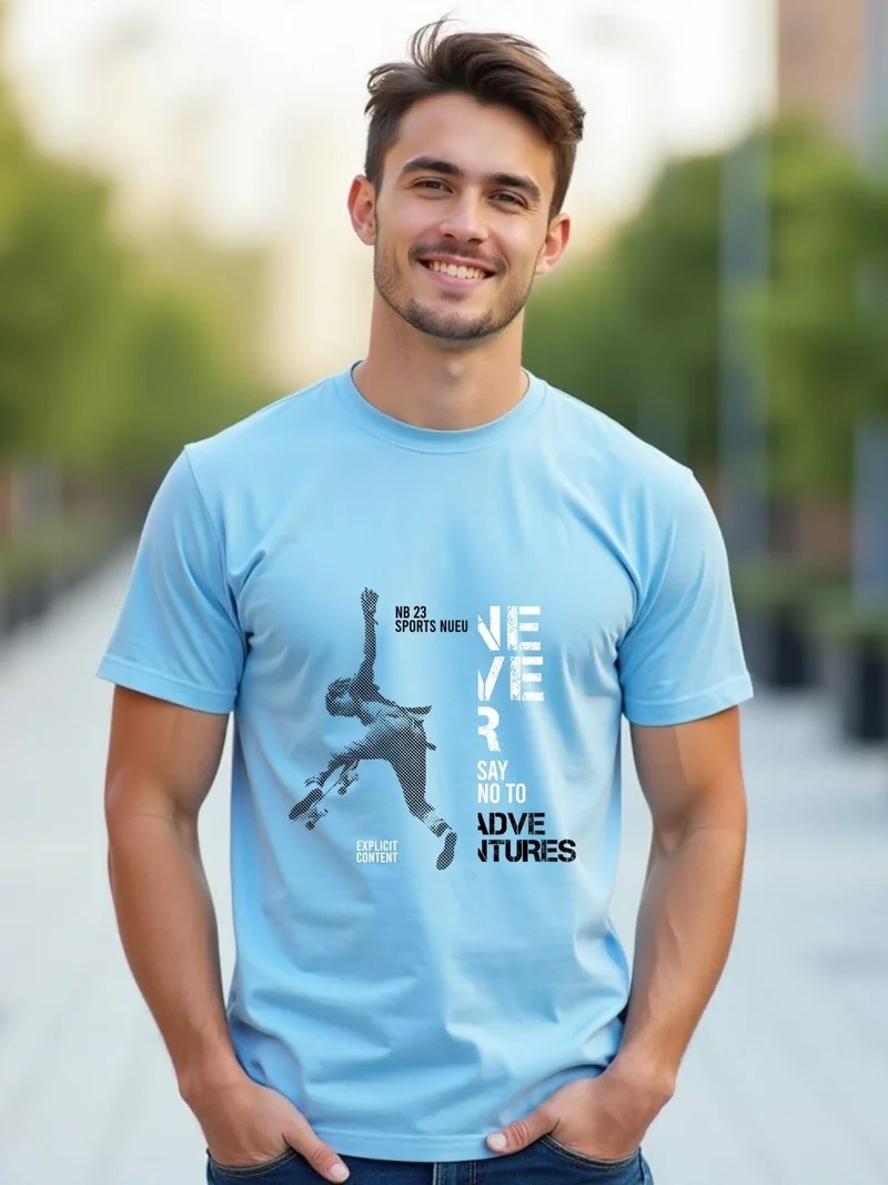 نوبيرو Men's Graphic Printed Cotton T-Shirt Pack of 3