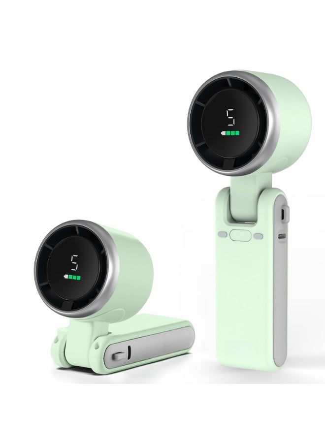 NIBEMINENT Portable Handheld Turbo Fan, 5 Gear Wind, 4000mAh Rechargeable Fans, Up to 12 Working Hours, 3 IN 1 Hand Fan with Air Turbo Tech Cooling Fan for Outdoor Activities, Travel, Beach - Image 1