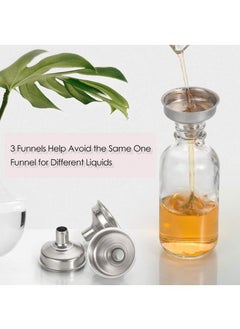 Y&D 12pcs transparent glass Boston bottle 60ml fruit juice bottle, shower dispensing bottle with funnel  - Image 2